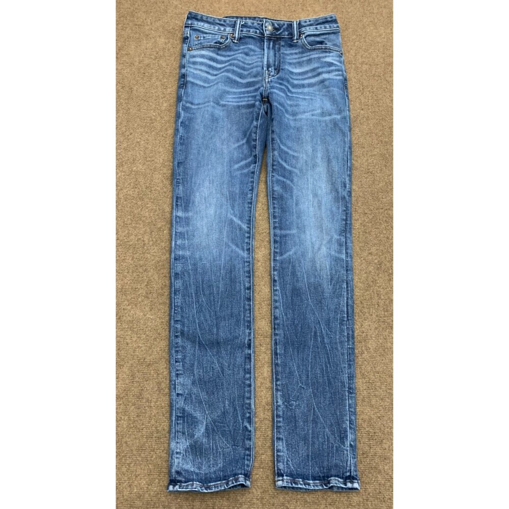 American Eagle Jeans Mens 30x34 Slim Straight Airflex Low Rise Stretch Denim